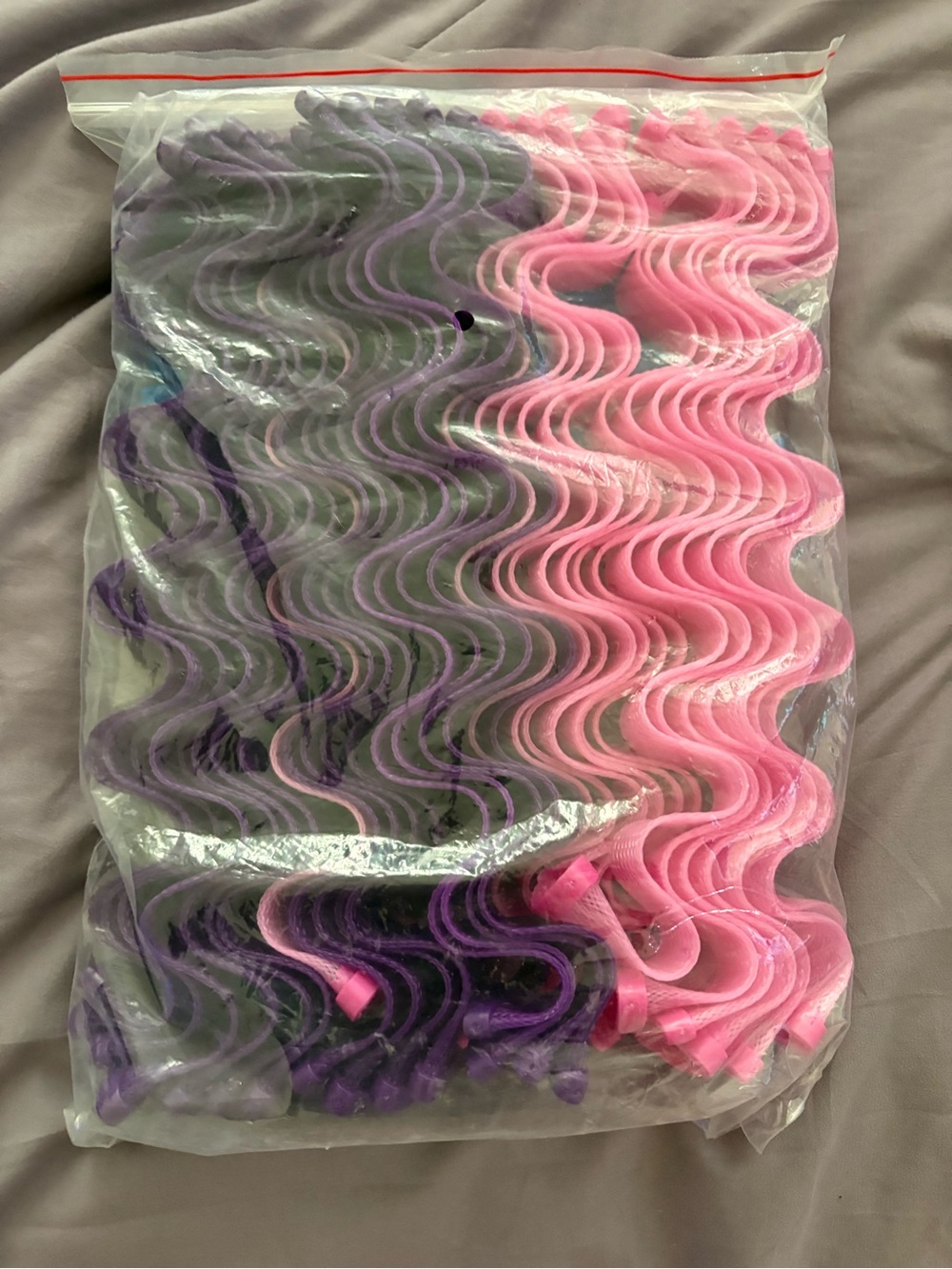 Heatless Spiral Hair Curlers - Pink & Purple